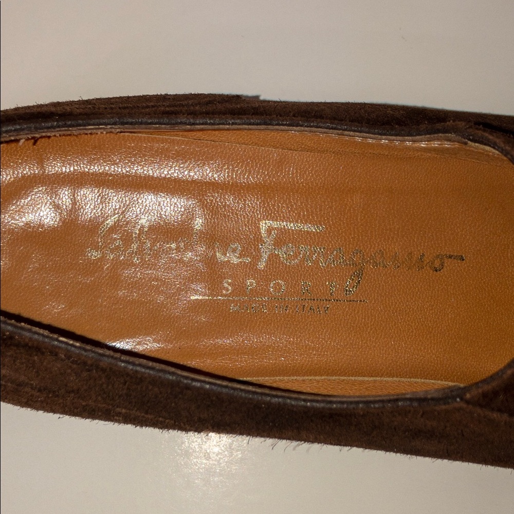Salvatore Ferragamo Suede Wingtip Oxfords 7.5 AA - Picture 5 of 6